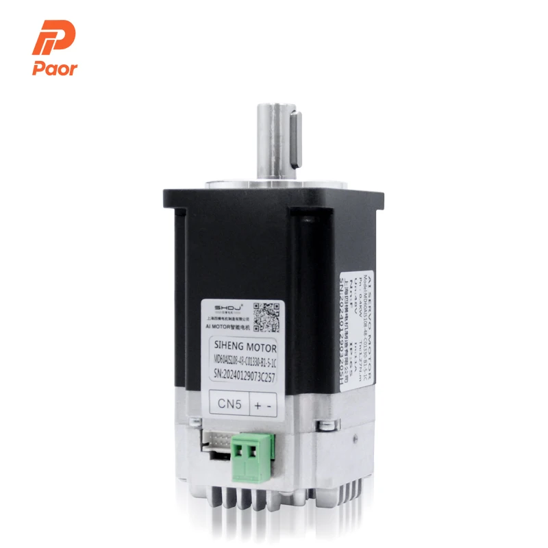 Integrated 24VDC 48VDC Servo Motor Driver 60mm 400W 3000rpm 1.27nm Stepper Motors For AGV Car Ce 48V Hybrid Nema 24 Canopen
