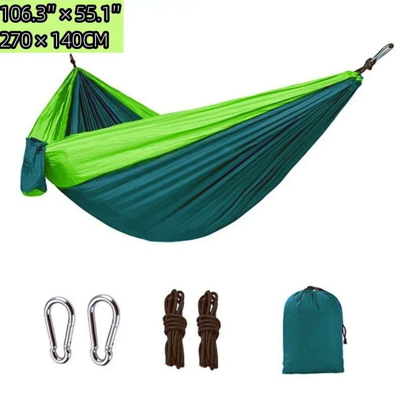 Portable Camping Hammocks for Outdoor Travel, High Strength Parachute Hanging Bed Tent, Backyard Hiking