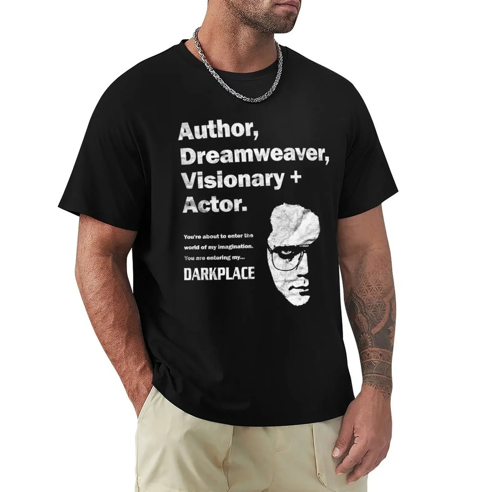 Darkplace Author Dreamweaver - Distressed Look T-shirt oversized cute tops mens tall t shirts