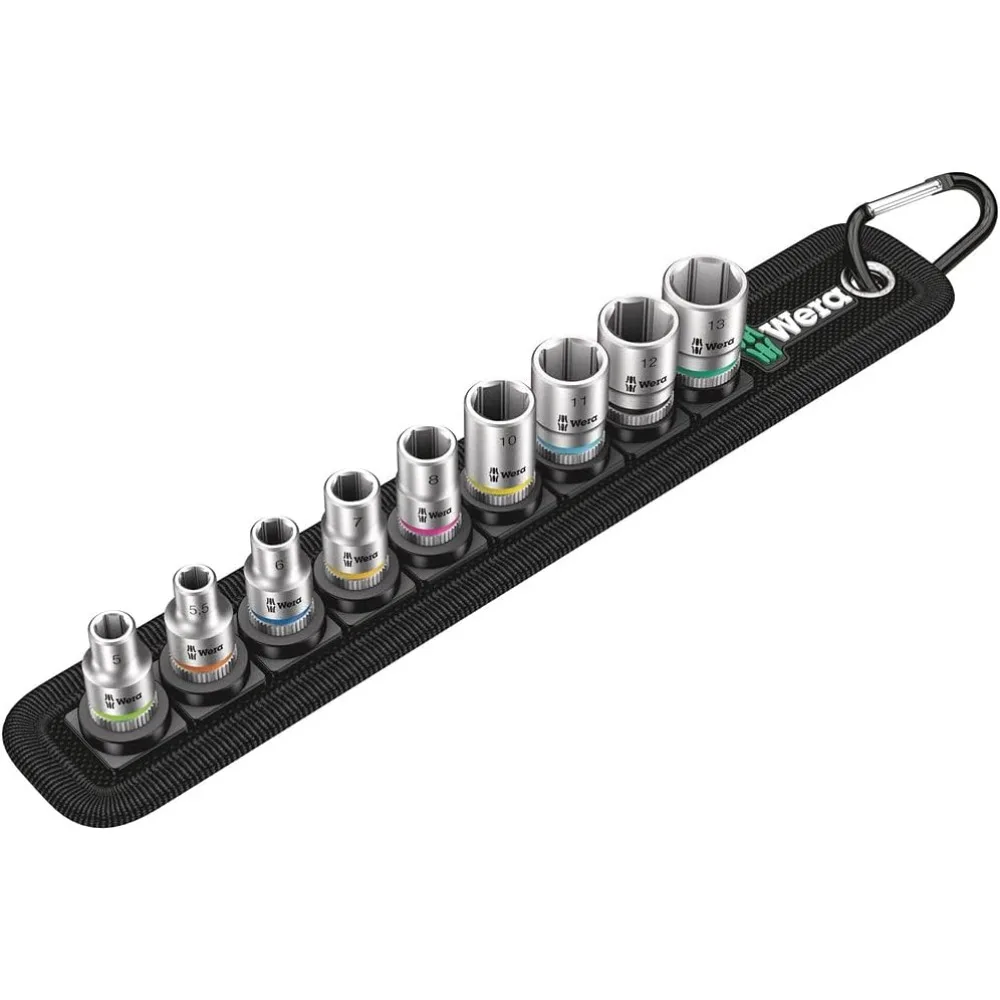 Quarter Turn Drive 9-Piece Belt and Socket Set