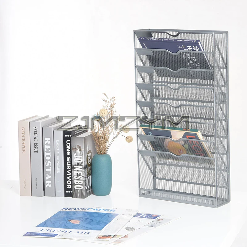 Metal Brackets File Organizer Racks Floor Standing File Holder Letter Rack Metal Folder Mail Organizer Magazine File Rack