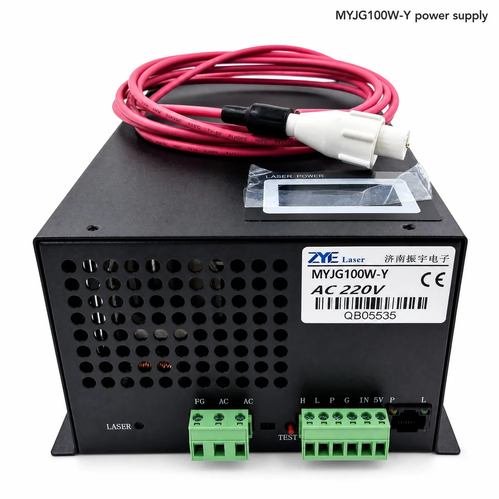 MYJG100W New CO2 Laser Power Supply 100W With Fault Diagnosis Voltage Regulator And LED Display For CO2 Laser Tube