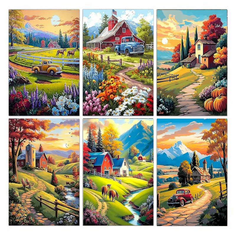 AB-Effect DIY 5D Diamond Painting Kit — Scenic Landscape Decorative Diamond Art, Suitable for Adults and Beginners.