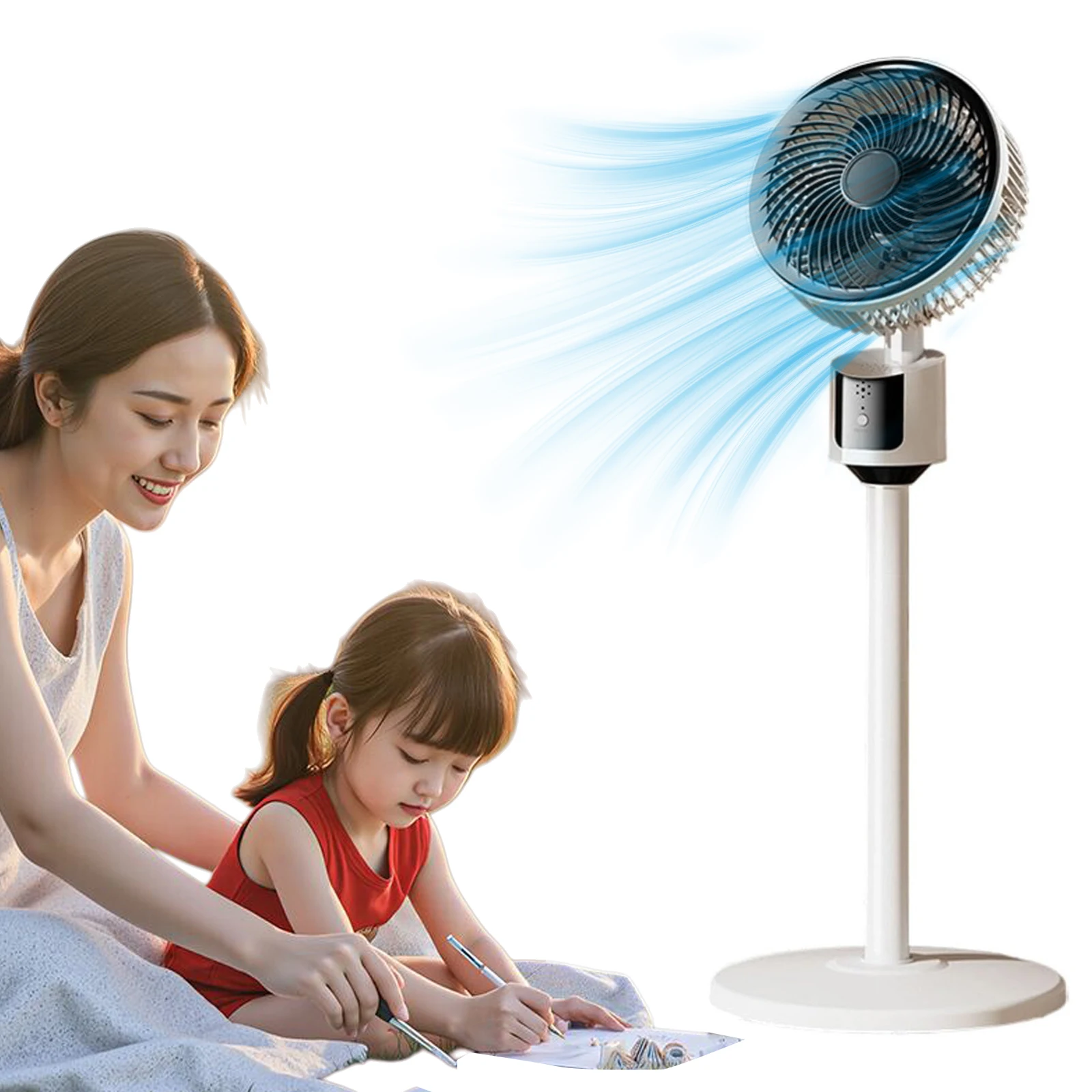 Outdoor In Camping - 軽量フロアファン 多目的 3速ペデスタルフロアファン USB家庭用空気循環ファン RVキャンプアウトドアアクティビティ用