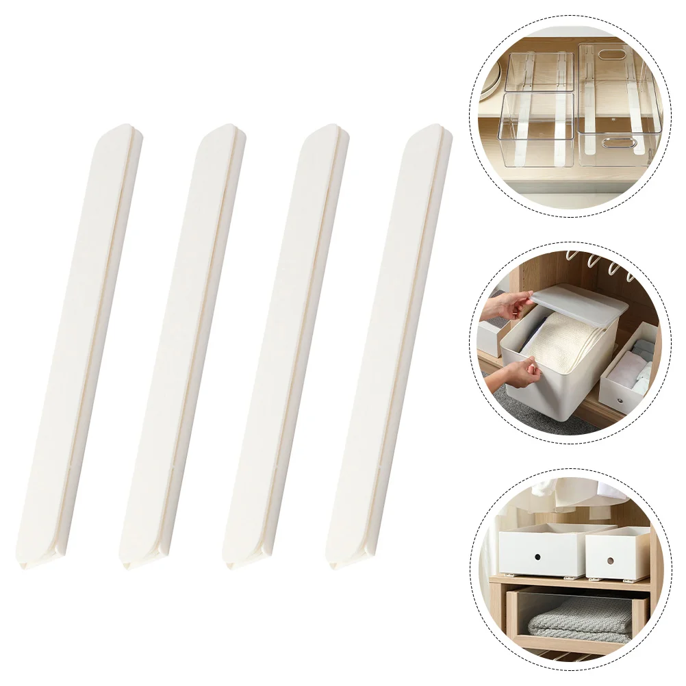 4 Pcs Cabinet Drawer Slides Practical Glides and Track Replacement Furniture The Hips Guides White