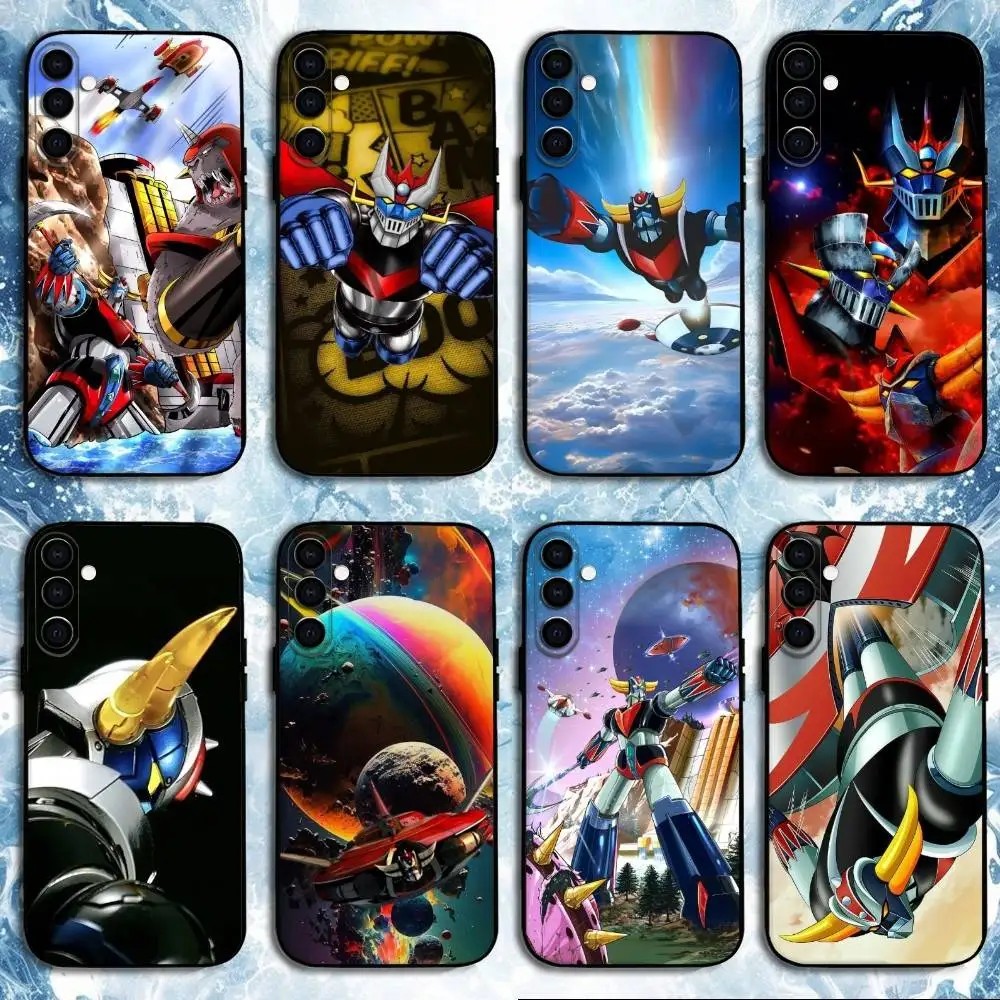 Etui na telefon UFO Robot Goldoraks do Samsung Galaxy A73, A72, A71, A70, A53, A52, A51, inne, miękka czarna obudowa