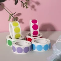 1000 PCS Color Dot Label Sticker  Classification Mark Coated Paper Sticker Rolls  Kawaii Stationery  Aesthetic 3