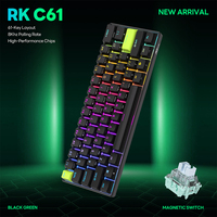 RK ROYAL KLUDGE C61 HE Magnetic Mechanical Keyboard Mini 61 Keys RGB Hot-Swappable Custom Esports Gamer Keyboard RT0.01mm 8K