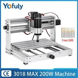 Machine de gravure 3018 PRO Max, contrôle GRBL 200W, broche CNC, routeur à bois, graveur laser 3 axes, fraisage, coupe, métal, acrylique, PCB