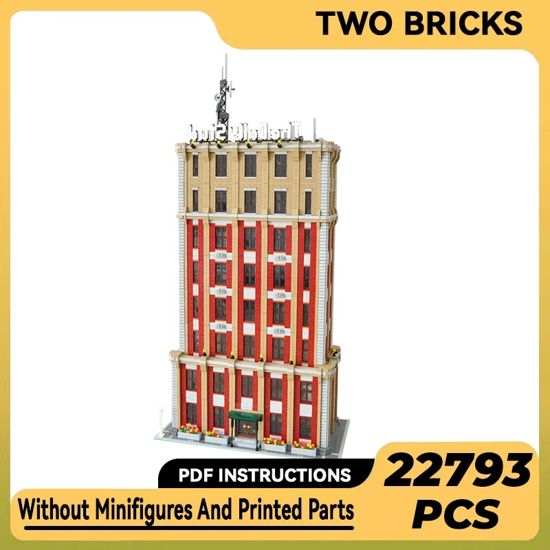 City Street View Model Moc Building Bricks Large Skyscraper Technology Modular Blocks Gifts Christmas Toys DIY Sets Assembly