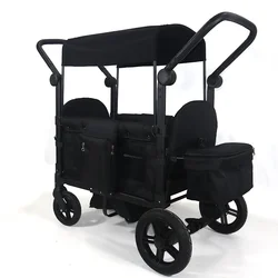 Factory 4 Wheel Collapsible Folding Wagon For Kids High Quality Folding Beach Wagon Europe Collapsible Wagon Rubber Tires