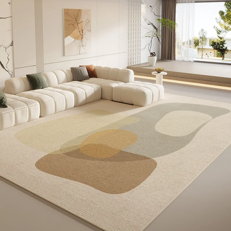 VIKAMA Modern Simple Household Crystal Pile Carpet Non-Slip Wear-Resistant Easy Care Living Room Carpet