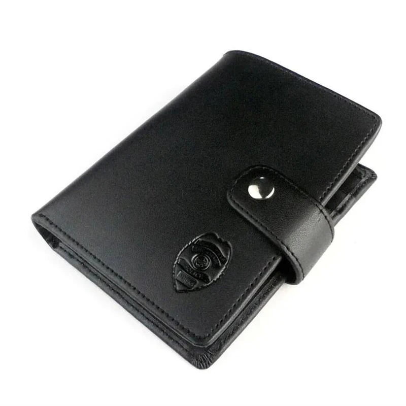 

Black Leather US Police Wallet Badge Holder ID CARD HOLDER -Documents Business ID Badge Holder