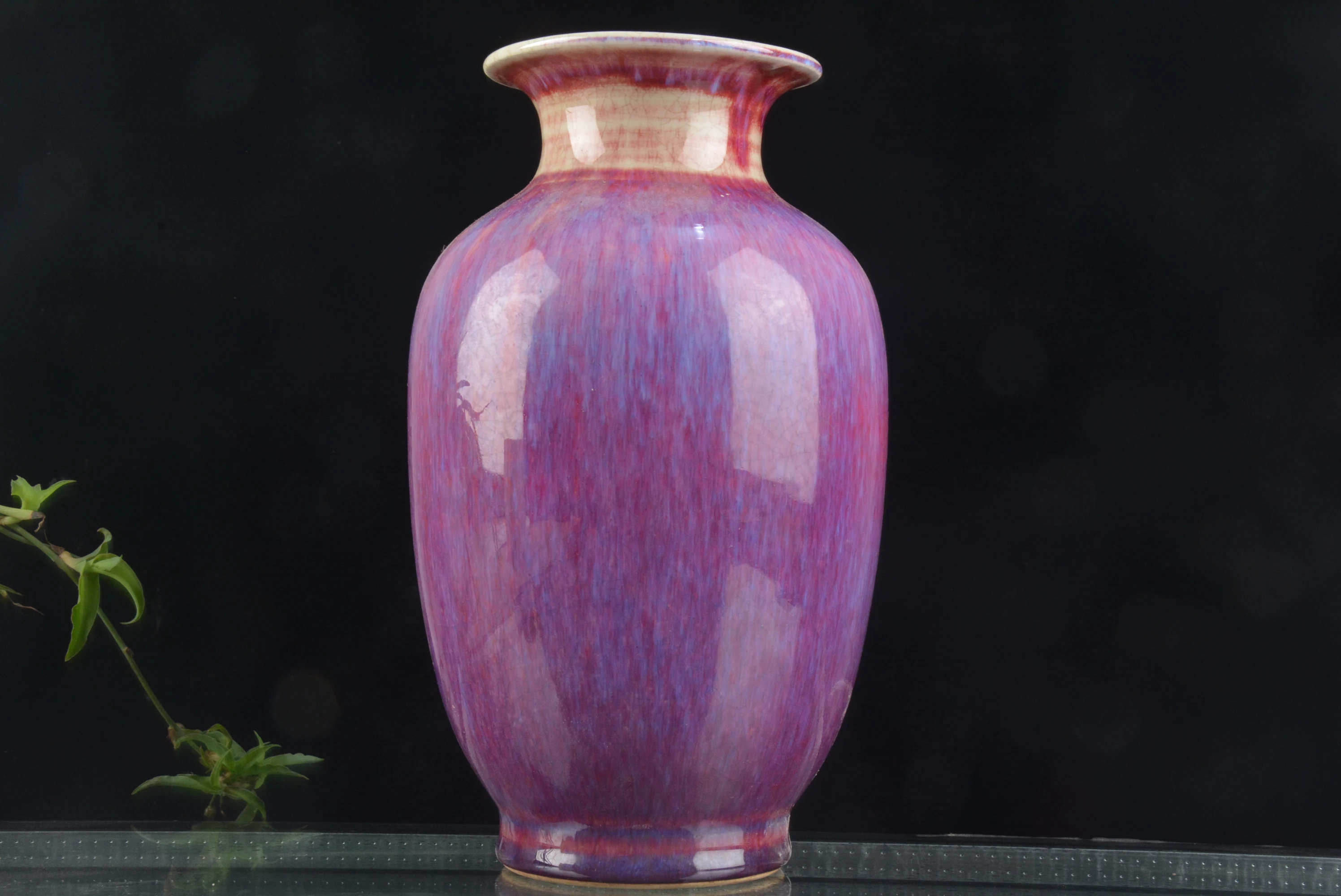 

Antique QingDynasty porcelain vase,Jun kiln red&blue glaze vase,#02,Decorations,collection &Adornment,Free shipping