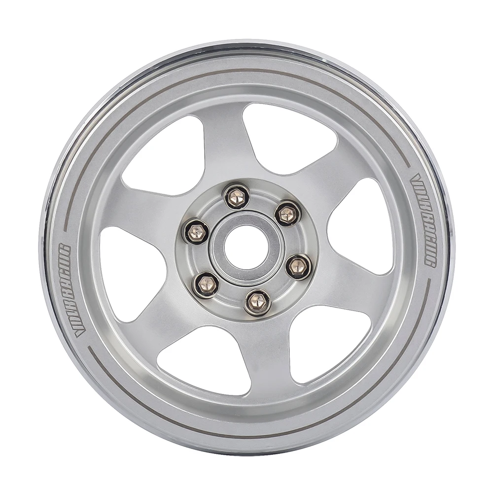 PYFORE 2,2 Zoll Beadlock Metallfelge mit Nabenkern, Kletterreifen 64x35mm, 12mm Adapter für 1/10 1/8 RC Modellauto Crawler Zubehör – Detail 7