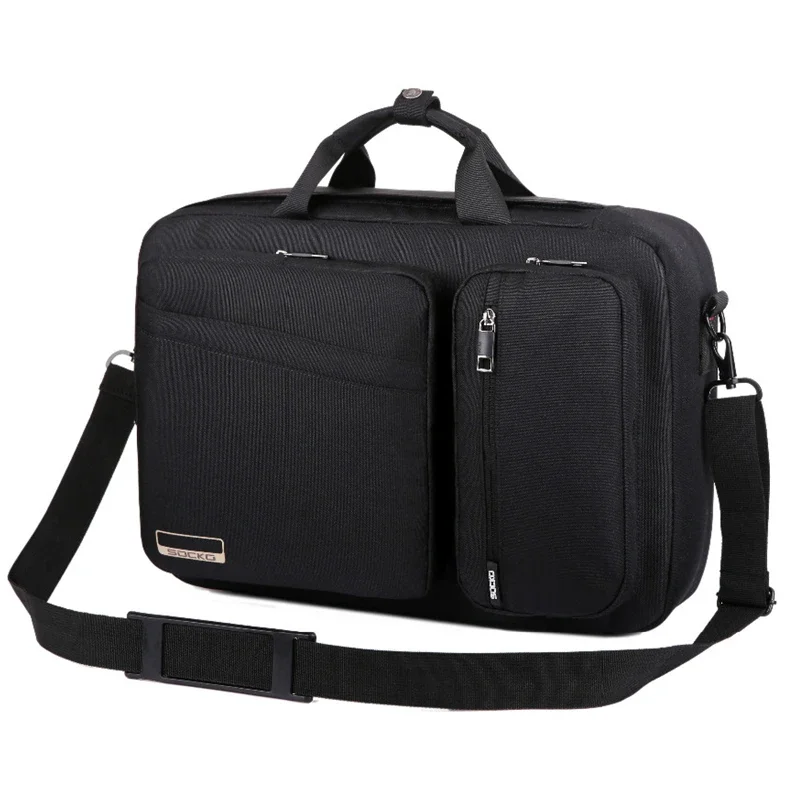 SOCKO Multifunktionaler Laptop-Rucksack 14 15,6 17 17,3 Zoll Aktentasche Umhängetasche Reise-Schultasche für Männer und Frauen