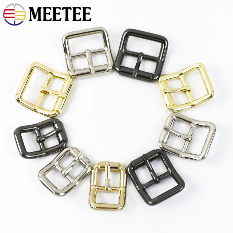 5/10Pcs 15-25mm Metal Pin Buckle Bag Strap Adjuster Clasp Webbing Belt Roller Slider Hook Shoes Garment DIY Hardware Accessories