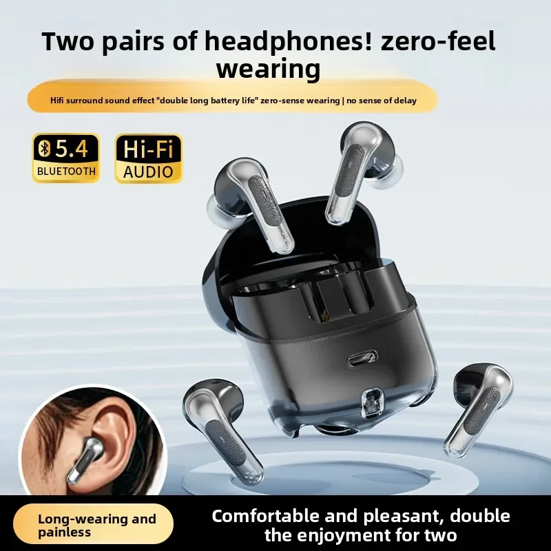Bluetooth Earphones Q76, High Aesthetic Design, Wireless Noise Cancelling for Long-Lasting Use, Portable for Travel and Outdoors