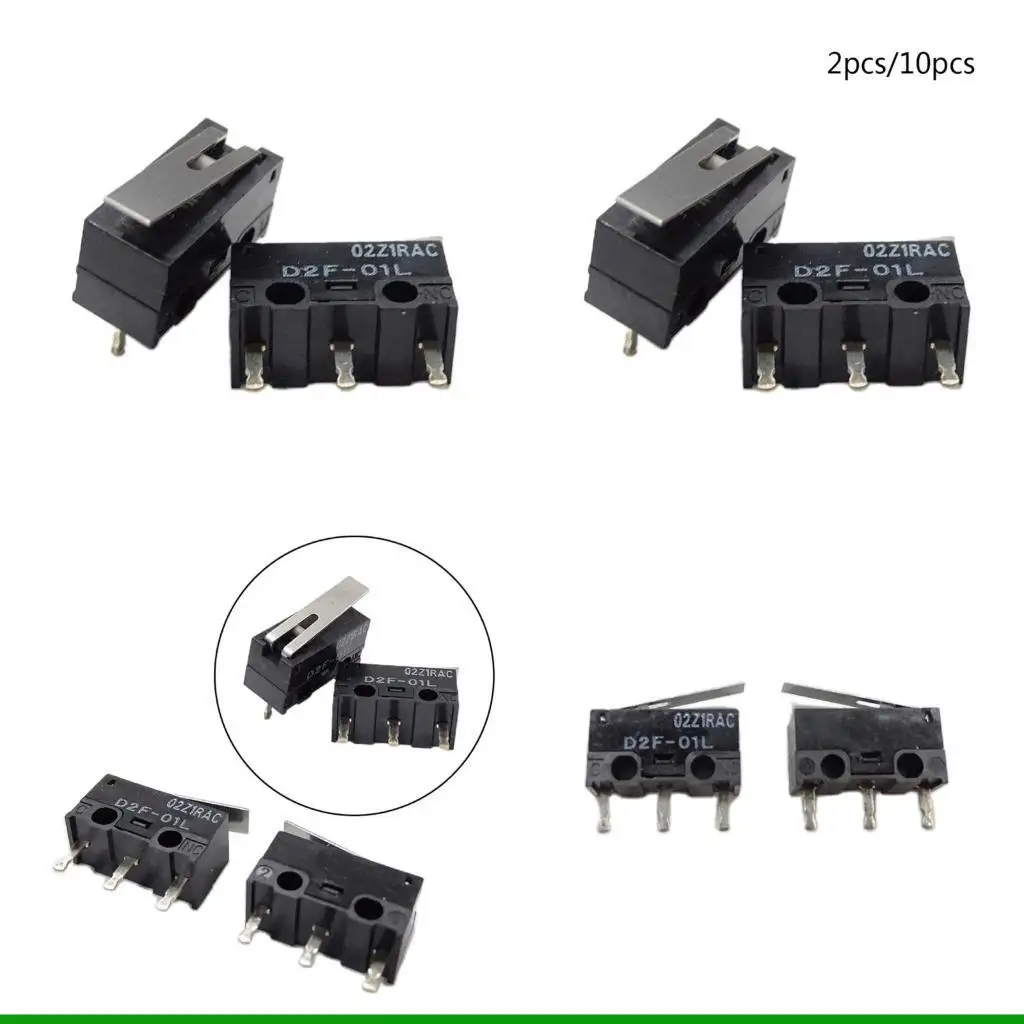 U55C 2/10PCS Mouse Microswitch 10Million Clicks 3Pins Japan Dot D2F-01L Mouse Limit Switches