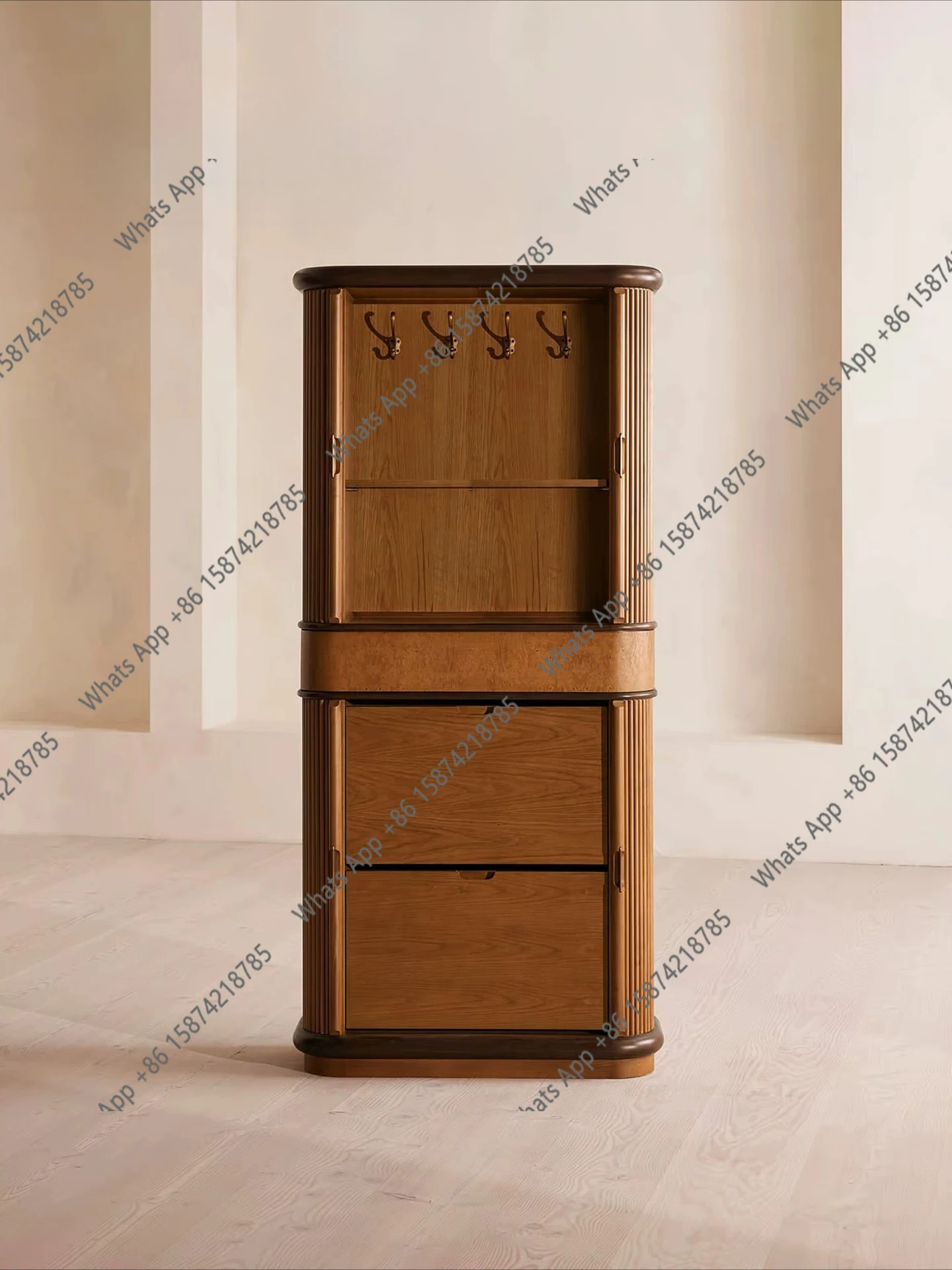 Cv Designer Second-hand Shoe Cabinet, French Chest Of Drawers, Vintage Solid Wood Tipping Bucket, Special-shaped Oval Entrance S