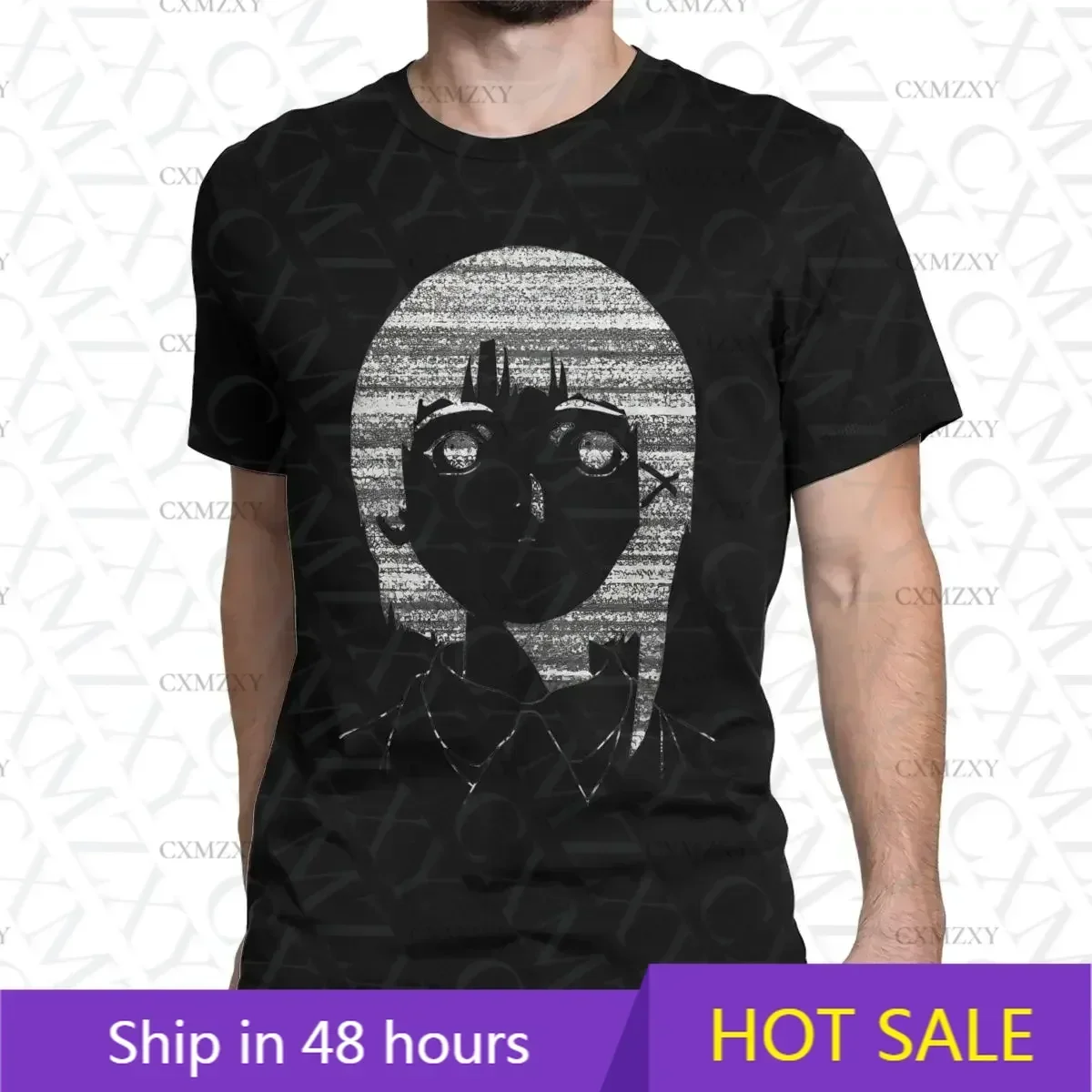 Serial Experiments Lain White Noise T Shirts Men Women Pure Cotton Awesome T-Shirts Anime Lwakura Sci Fi Manga Plus Sizemen