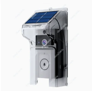 Smart WIFI Doorbell Camera With Solar Charging, Waterproof, Night Vision, HD, Two-Way Intercom Voice For Home Security