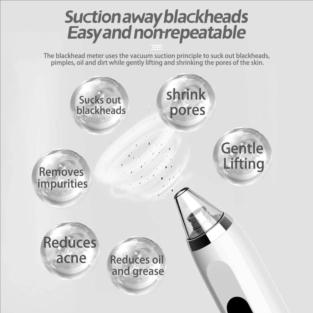 Electric Facial Skin Care Pore Removal Blackhead Clean Vacuum Acne Removal For Deep Facial Pimple Pores Cleaning Tools