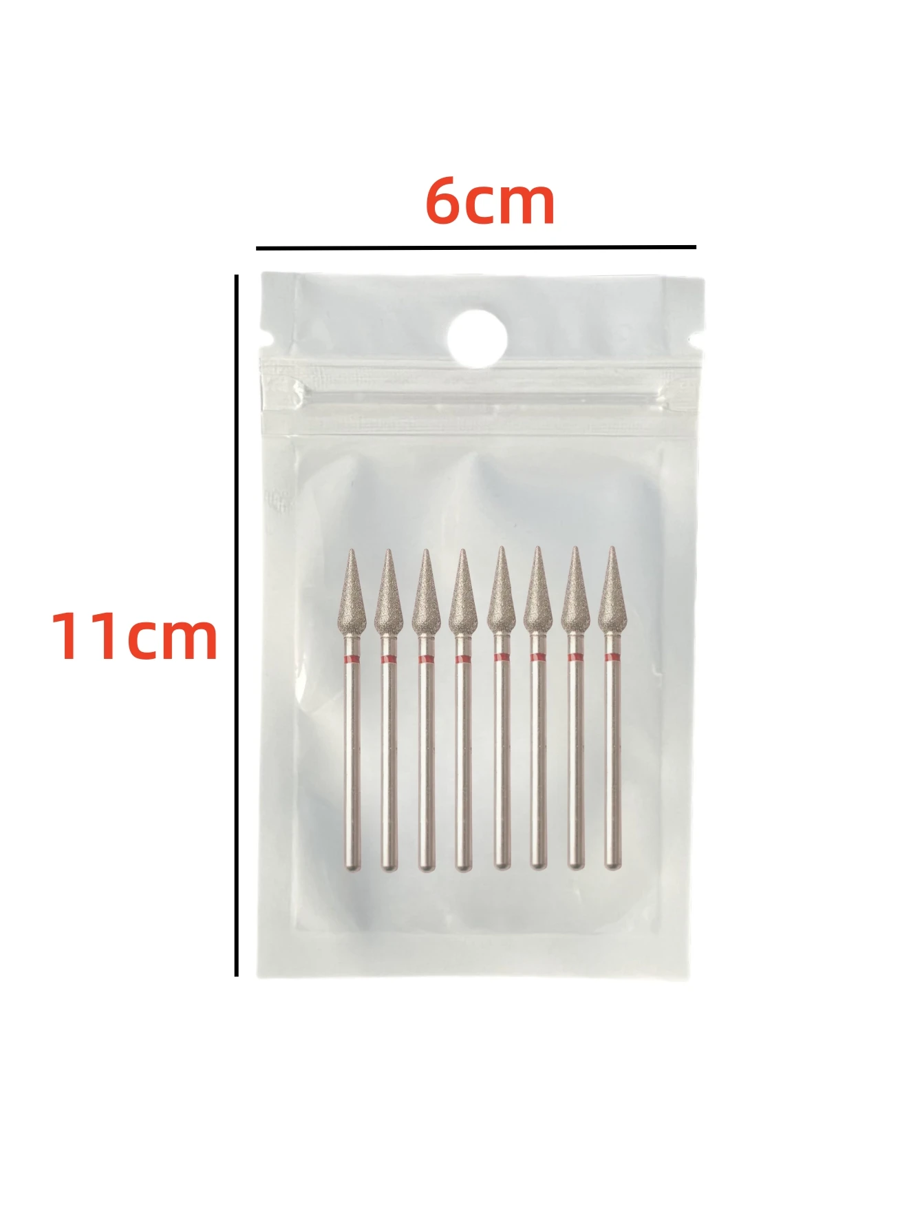 Set di punte da trapano per unghie professionali per pulizia cuticola diamantata da 8 pezzi - Acciaio inossidabile rotante di sicurezza per accessorio per manicure per unghie russa