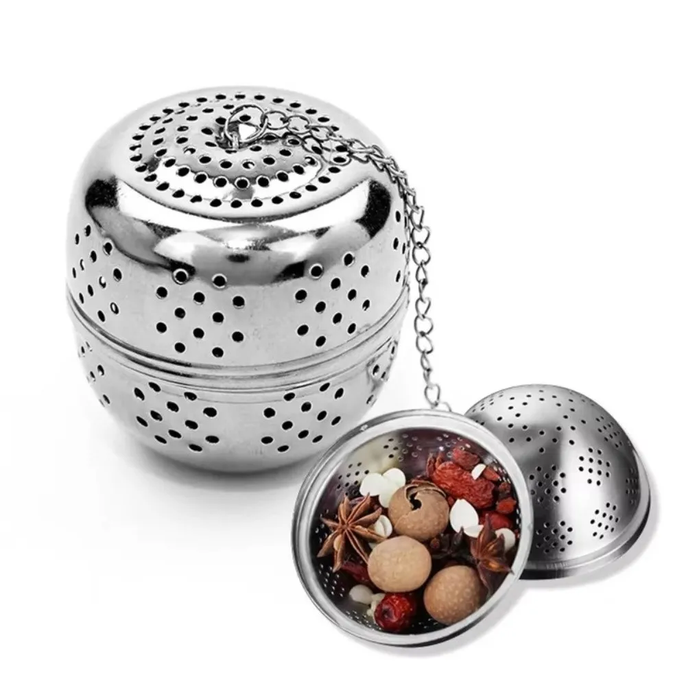 New Stainless Steel Tea Infuser Silvery Mesh Tea Filter Corrosion Resistance Oval Shape Tea Strainer Tea Brewing