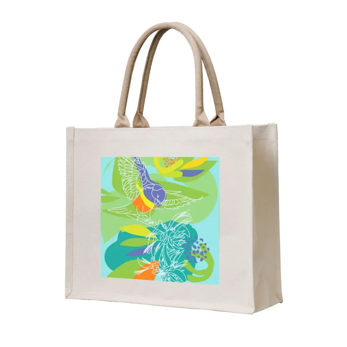 

Rainbow Lorikeet Tote Bag bags woman 2025 Candy bags custom bags custom fabric bag