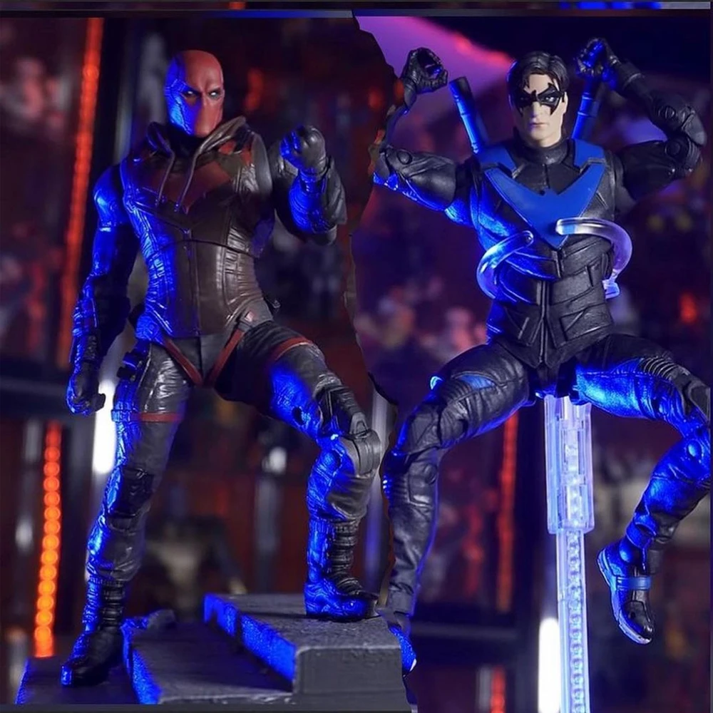 DCE Gotham Knights Red Hood & NightWing Robin Batgirl Articulated Action Figure Toys 17cm