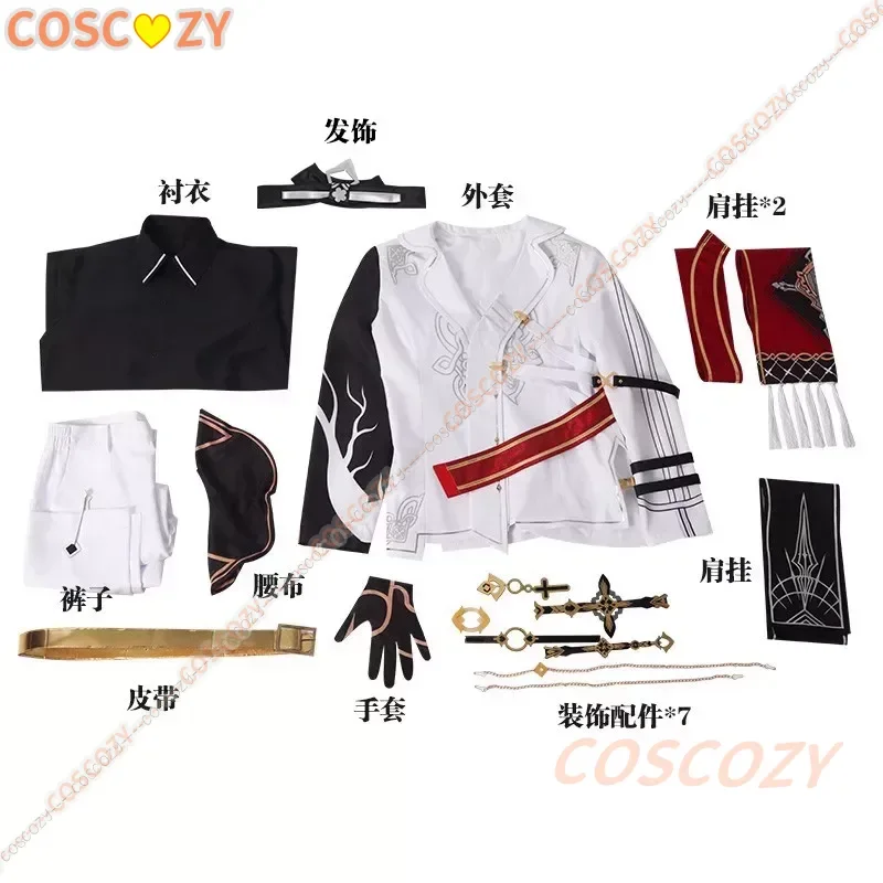 Peruca longa Fantasia Cosplay, Otto Apocalypse Fantasia Cosplay, Uniforme do Jogo, Trajes de Halloween, Honkai Impacto 3