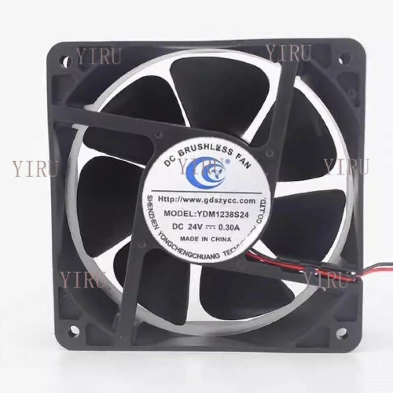 L  1PCS for YDH1238S24 DC24V 0.30A 120*120 2-wire high airflow cooling fan