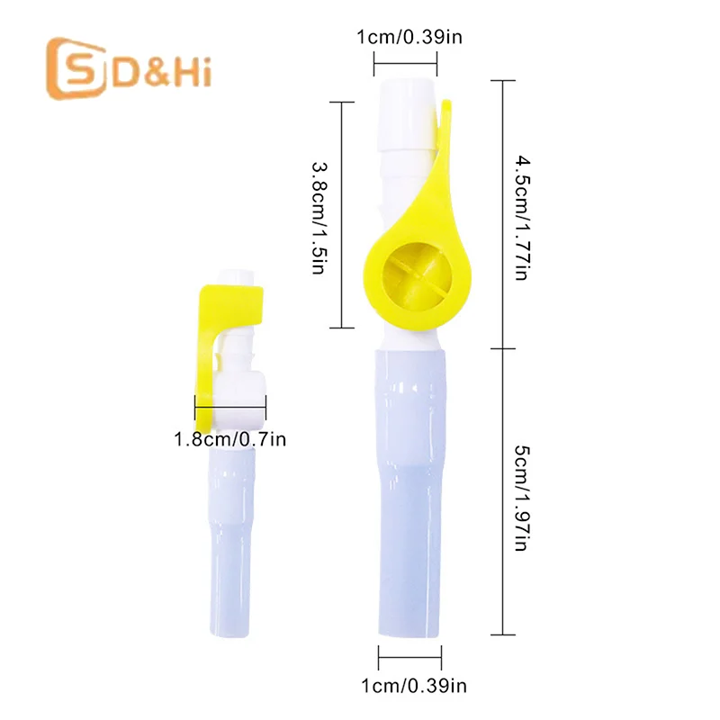 1/2/5pcs Comfort Flow Catheter Valve Two Way Valve - Easy To Use Lever Faucet, Tubes Optimized For Comfort Of Urinatio