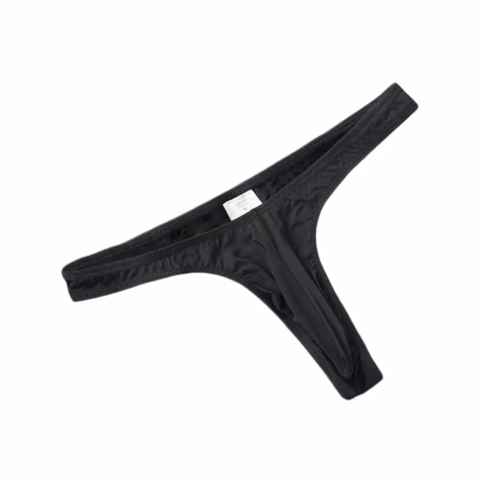 Soft Low Waist Men Thongs Thin Strap Solid Color Men's Panties Underwear T-back Male Briefs Men