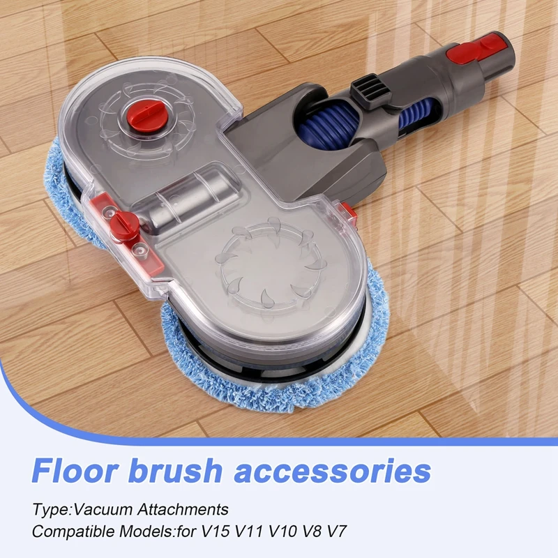 For Dyson V15 V11 V10 V8 V7 Vacuum Cleaner Electric Mop Head Attachment With Detachable Water Tank 6 Reusable Mop Pads