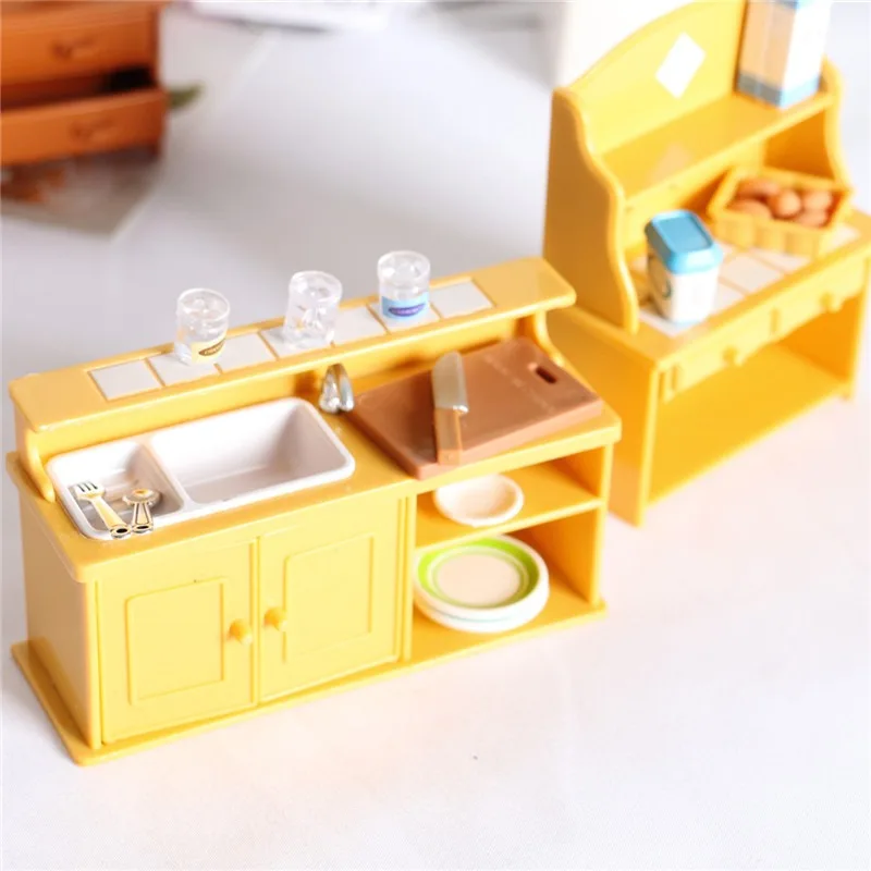 Dollhouse Mini Kitchen Cooking Series Mini Furniture Model