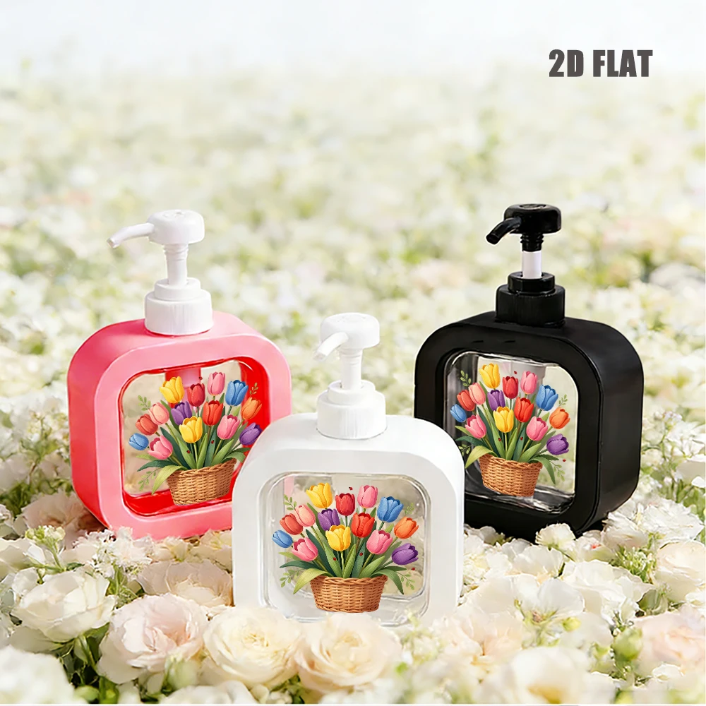 Home Decor Tulip - Spring Floral Soap Dispenser Colorful Tulip