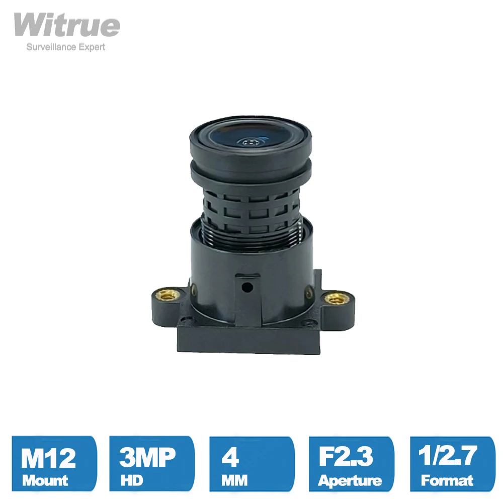 

Witrue M12 Lens HD 3MP 4MM Aperture F2.3 Format 1/2.7" With 650nm IR Filter Holder for Surveillance Security Camera