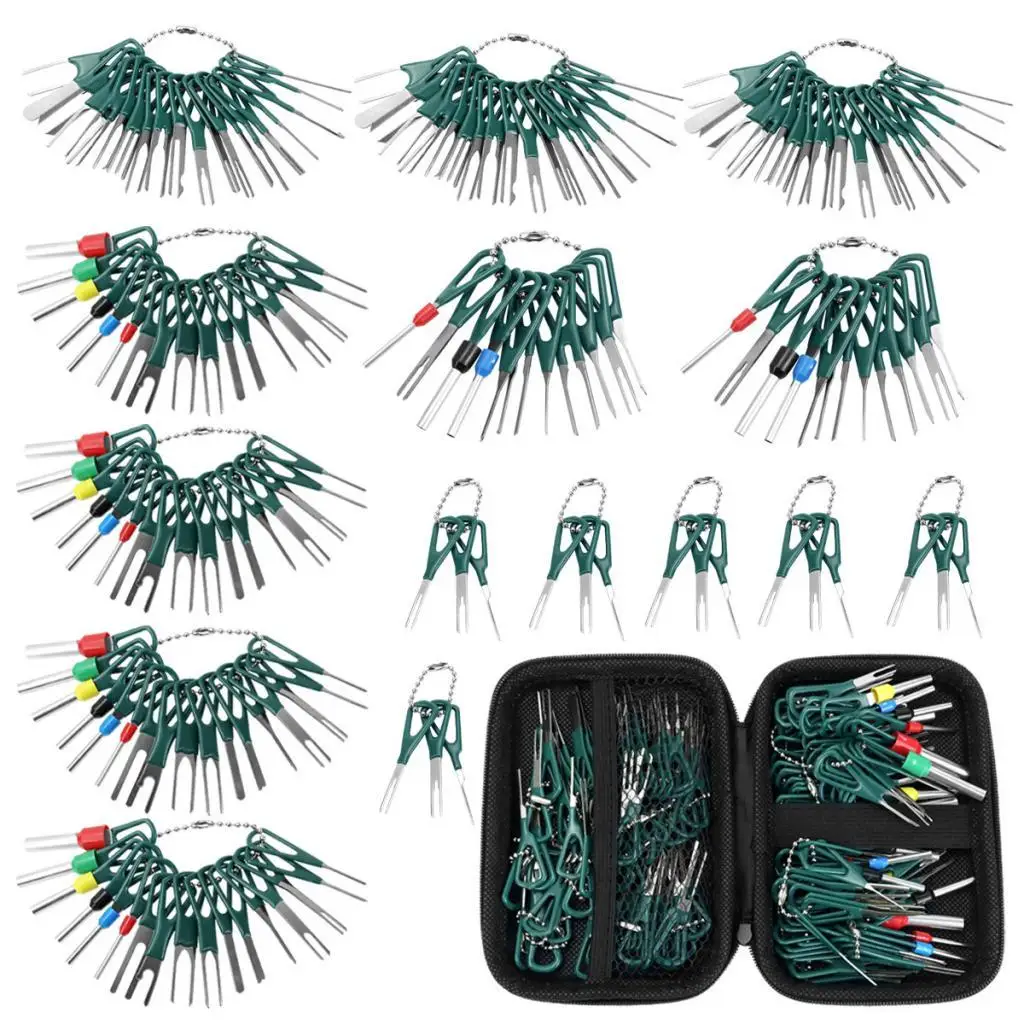 

Pin Extractor Removal Tool Kit Stainless Steel Wire Terminal Release Set for Car Electrical Connector Repair