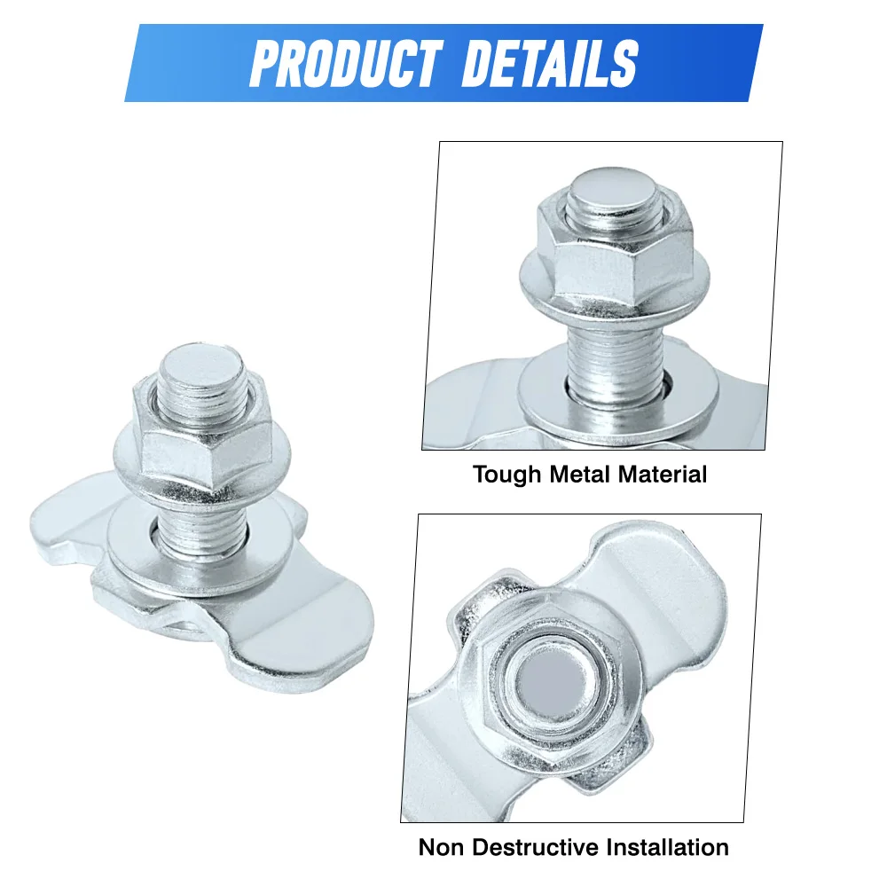 10pcs L-Shaped Rail Double Lug Threaded For Tightening Used With L-Shaped Rails For Truck Beds Trailer Cargo Control