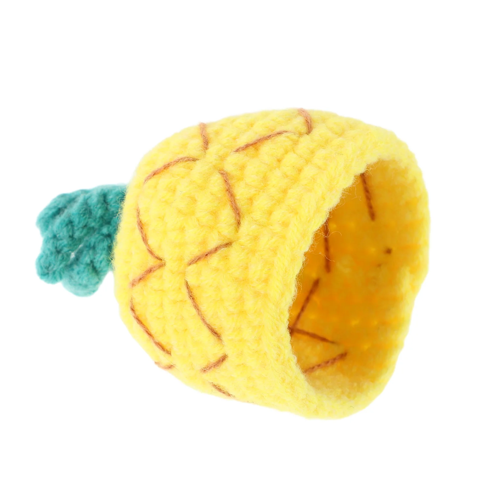 Lindo gorro de punto en forma de plátano para conservación de frescura Mini gorro protector de frutas Diseño transpirable Ideal para encimera