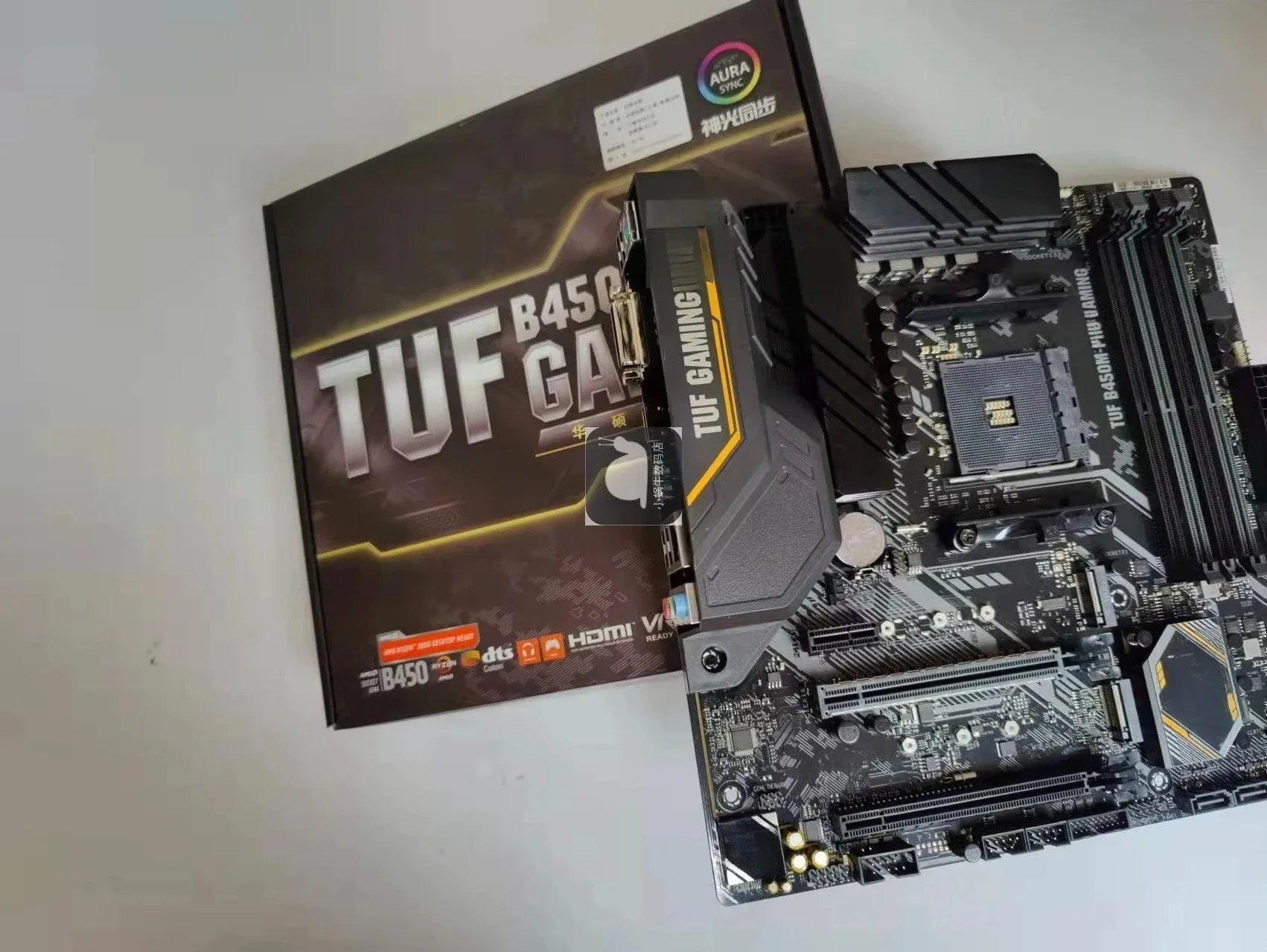 For ASUS B450M PRO GAMING desktop computer AMD main board support Ryzen 1-5 generation view 2