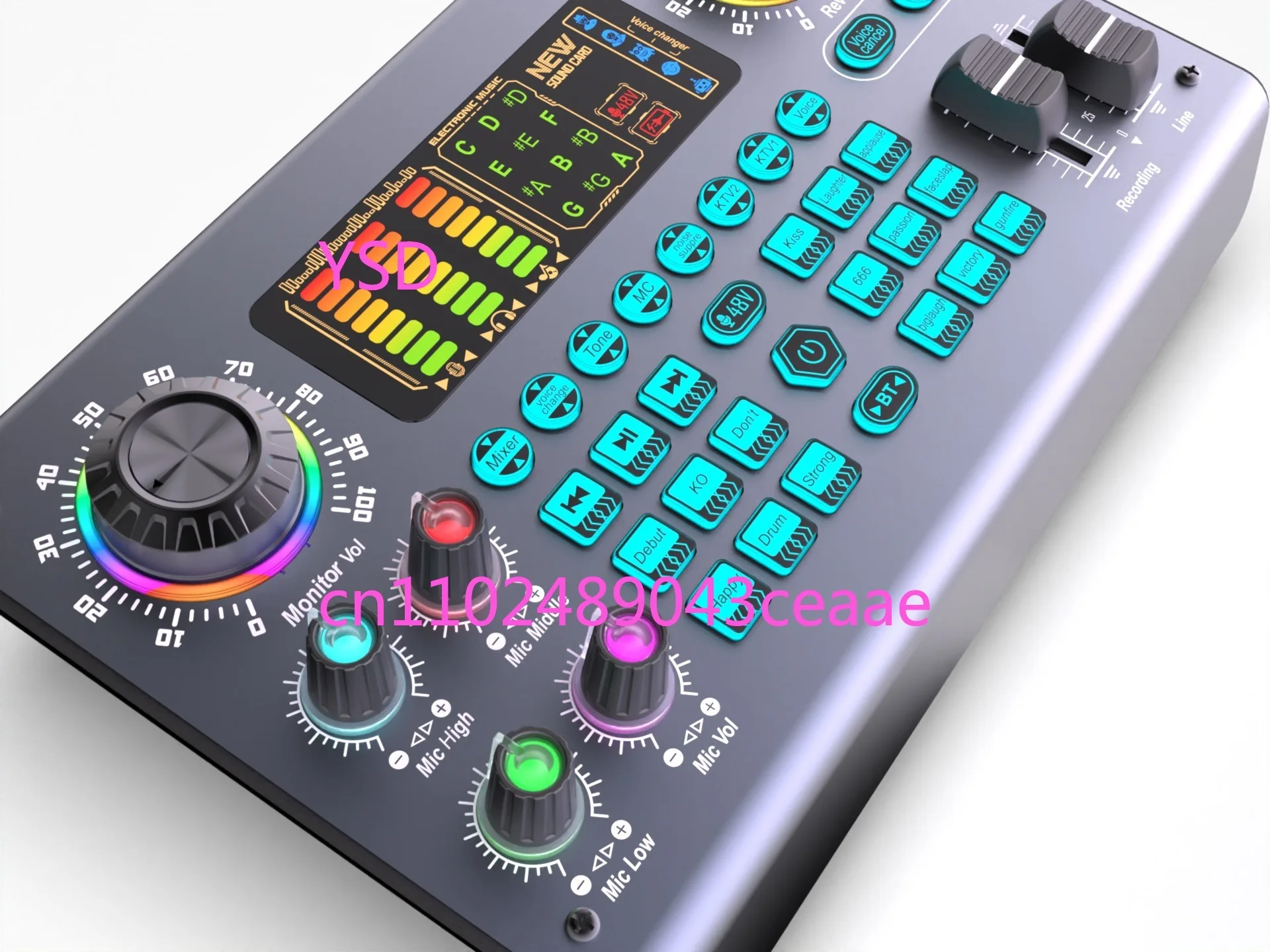 2024 C100 Multi-Function External Tuning Sound Card for Live Streaming Game Karaoke English Version - New Release