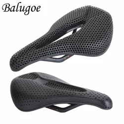 BALUGOE-Bicycle 3D Printed Carbon Saddle, Comfortable Road Bike MTB Seat, Cozy Honeycomb Cushion, 3D Seat Cushion