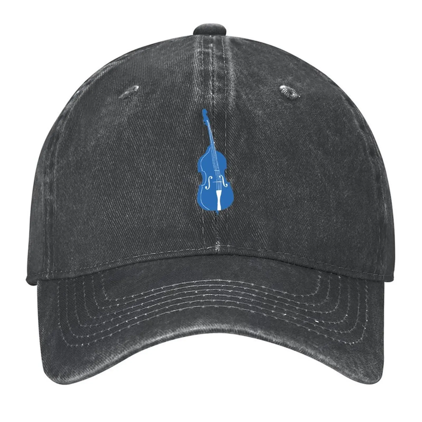

Blue Monochrome Upright Bass Baseball Cap Fishing cap western Hat Horse Hat Icon For Men Women's
