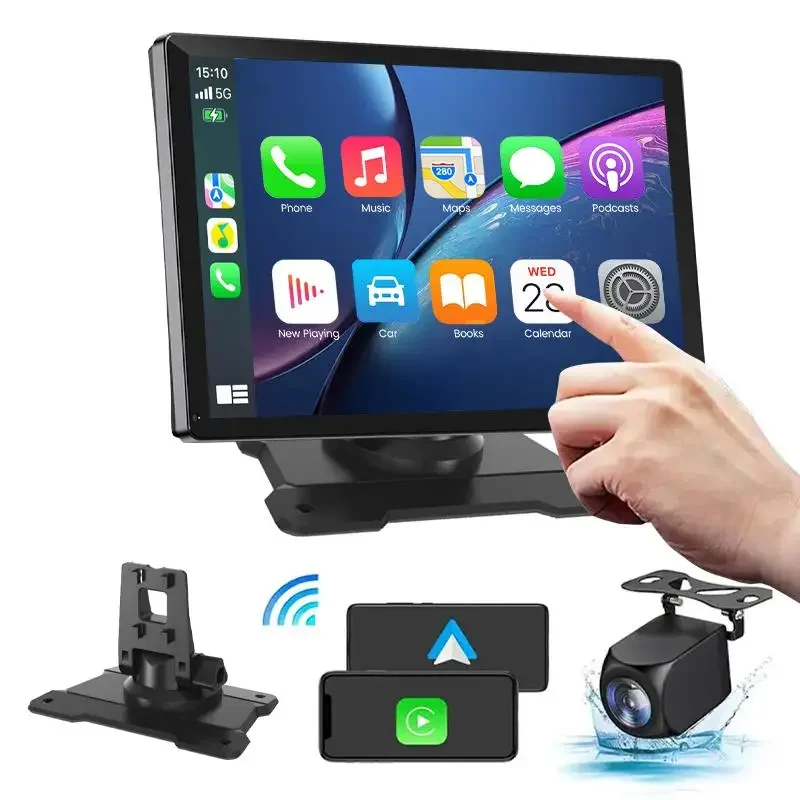 

2024 Newest IPS Touchscreen Wireless Portable Stereo AC/AA with Bluetooth/Wifi for Car