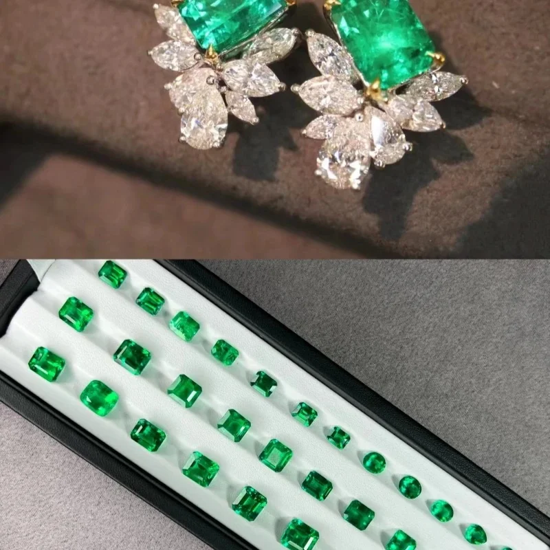 Price Per Carat Gemstones Stone Beads Hydrothermal Gram Price Jewelry Lab Grown Emerald Loose Diamond Wholesale & Customization