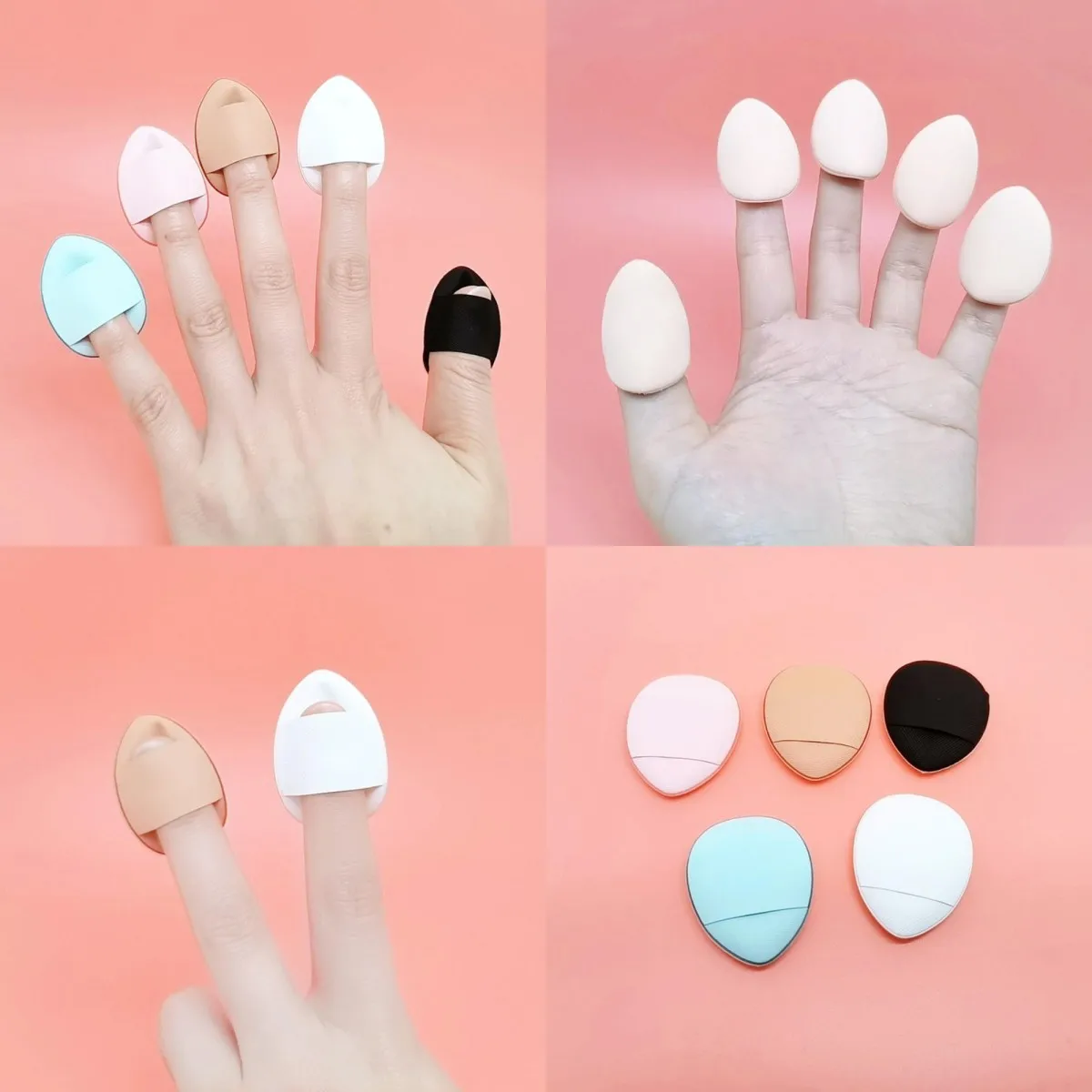 Mini Puff Finger Puff profession elle kosmetische Kissen Puff Concealer Foundation Detail Puff Applikator Make-up Schwamm Beauty-Tool