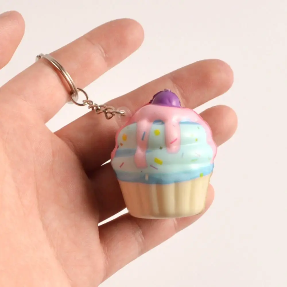 Stretch Squeezing Doughnut Squeeze Keychain Slow Rebound Cupcakes Keyring Animal Squeeze Sensory Toys Ice Cream Fidget Toys